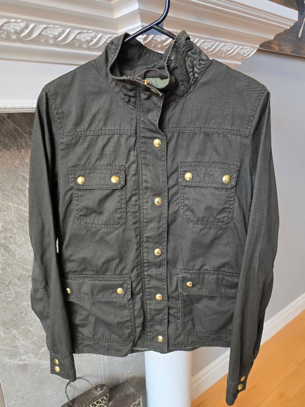 J.Crew Downtown Field Jacket charcoal Olive/Moss green size M